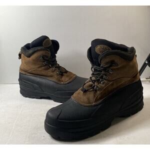 Men's 13 ￼Thinsulate Insulation Leather Work Boots Brown And Black Sides
